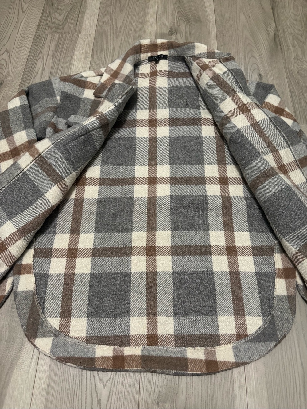 FORE Button Down Shacket Size Medium - Picture 4 of 5